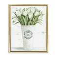 thumbnail image 5 of Stupell Industries White Tulip Bouquet in Parisian Vase Floral Arrangement Metallic Gold Framed Floating Canvas Wall Art, 24x30, by Cindy Jacobs, 5 of 5