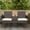Brown, variant on Outdoor Bistro Loveseat Set, Modern PE Rattan Patio Conversation Set, Small Balcony Furniture Set with Thick Cushion, Outdoor Wicker Chair for Garden Backyard Poolside, JA2219