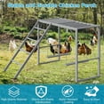 thumbnail image 2 of Chicken Perch with Swing Set, Roosting Bars for Chickens in Coop for Pet Chickens' Health and Happiness, Metal Chicken Toys Accessories for Backyard Farms, Light Gray, 2 of 7