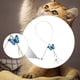 thumbnail image 5 of Juguete interactivo para gatos con cascabeles para exteriores. Mariposa azul, 5 of 9