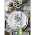 thumbnail image 2 of Easter Bunny Cloth Napkins Set of 4 Reusable Dinner Napkins, Spring Easter Eggs Floral Blue Plaid Cocktail Napkin Washable Table Napkins for Wedding/Holiday Party/Baby Shower 20"x20", 2 of 7