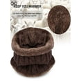 thumbnail image 7 of Luxtrada 2PCs/Set Womens Mens Winter Hat Warm Thick Beanie Cap + Scarf for Winter Knit Ski Beanies (Brown), 7 of 7