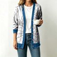 thumbnail image 6 of Enjoytime Halloween Lightweight Cardigans for Women Print Denim Patchwork Jacket Button Down Oversized Outerwear, 6 of 6