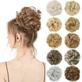 thumbnail image 4 of Peluca femenina con cabeza de bola de capullo de flor, fibra química, invisible, esponjosa, natural, peluca de barba larga, anillo de pelo, 4 of 4