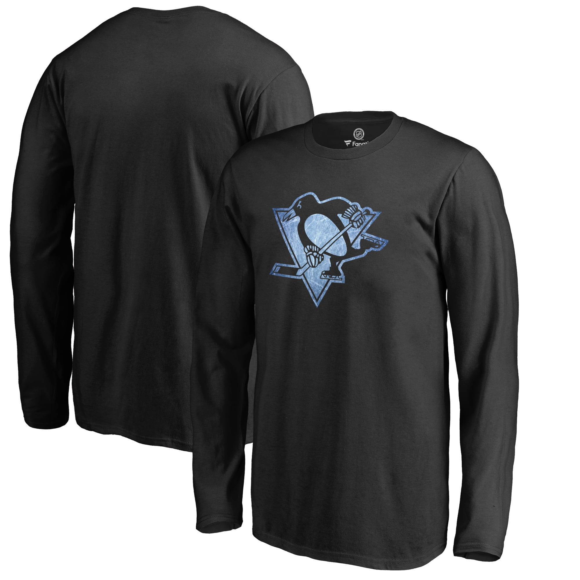 Pittsburgh Penguins Youth Pond Hockey Long Sleeve T-Shirt Black by Football Fanatics/Ruppshirts