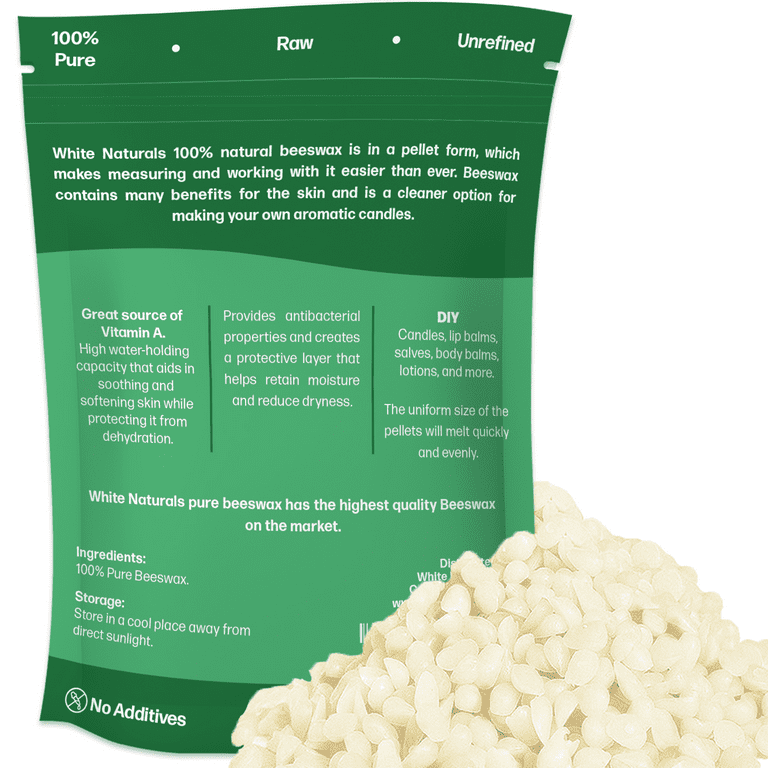 Organic Beeswax Pellets 1LB, USDA Certified Pure White for Candle and  Lotion Making, Food Grade Beeswax for Candle Making, Beeswax Pastilles  organic
