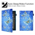 thumbnail image 4 of Allytech Fire 7 Case 12th Gen 2022 Released -  PU Leather Cute Pattern Folio Flip Smart Cover Multi Angle Stand Shockproof Drop Protective Case Cover for Amazon Fire 7 2022 12th Gen - Gold Butterfly, 4 of 6