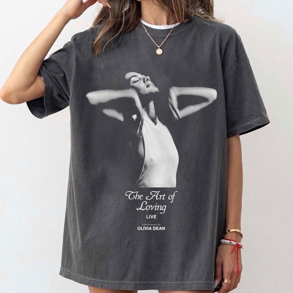 CLOTEX Comfort Colors® Olivia Dean Tee, Olivia Dean Shirt, The Art of Loving LIVE Tour 2025, Black S