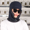 thumbnail image 2 of Gorro de punto de una pieza cálido con forro polar grueso de invierno para hombre, gorro de lana con cremallera cálido para ciclismo al aire libre, gorro para mujer, 2 of 5
