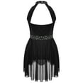 thumbnail image 4 of TSSOE Kids Girls Ballet Lyrical Dance Dress Figure Ice Skating Dress Ballroom Dancewear Black 10, 4 of 7