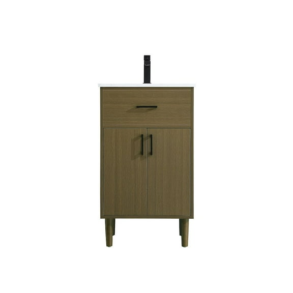 Elegant Kitchen and Bath Chandler 20 Inch Single Bathroom Vanity In Chestnut Brown
