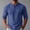 Navy, variant on WRFWUL Mens Flax Linen Henley Shirt Half Sleeve Button Placket Casual Summer Breathable Lightweight Tunic Top