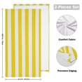 thumbnail image 2 of Yellow-white Narrow Stripes Hand Towel Absorbent Bath Towels for Bathroom Sports Gym 28" x 14" Set of 2, 2 of 8