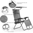 thumbnail image 6 of WYDK Zero Gravity Chairs, X-Large Folding Lounge Lawn Chair with Adjustable Backrest, Headrest, Cup Holder, Canopy for Patio Pool Porch Deck, Grey, 6 of 7