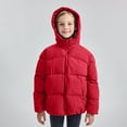 thumbnail image 6 of Kids Winter Thicken Hooded Jacket Warm Quilted Coat Casual Outdoor Cool Cute for Boys Girls Autumn Spring Red 9-10 Years, 6 of 6