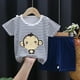 thumbnail image 1 of Ropa de verano para niños, Conjunto de camiseta y pantalón para bebé, traje de manga corta de dibujos animados, conjunto de 2 piezas qym unisex, 1 of 2