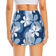 thumbnail image 2 of Lsque Flower Printed Women's Running Shorts with Liner Pockets,Elastic Quick Dry Workout Athletic Gym Yoga Shorts,Womens High Waist Shorts-Large, 2 of 9