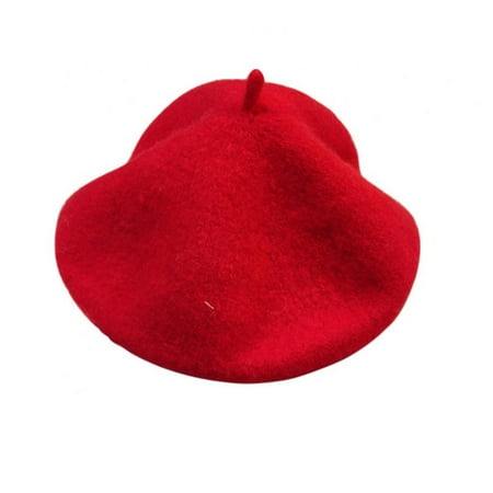 

Children S Autumn And Winter Beret Pure Wool Hat 2-5T