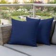 thumbnail image 2 of Outdoor Pillow Covers Solid Pure Cyan Blue Waterproof Pillow Cases 18x18 Set of 2, Unadorned Single Color Art Throw Pillow Cover Pillowcase for Patio Balcony Couch Garden, 2 of 9