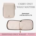 thumbnail image 5 of KEDZIE Essentials Only Pocket Wallet Textured Vegan Leather Card & Cash Organizer - Bone, 5 of 6