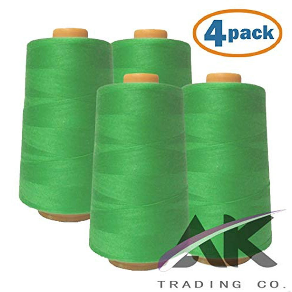 AK Trading 4Pack Lime Green All Purpose Sewing Thread Cones (6000