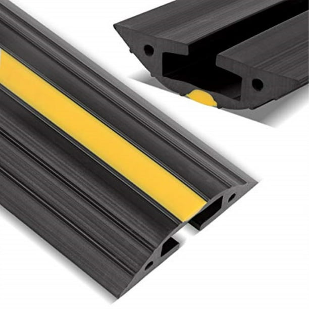 floor cord protector, stageek 6 ft floor cable cover flexible pvc duct