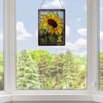 thumbnail image 2 of Muyoka Tapices de ventana de vidrieras de flores de mariposa Tapices de pared de vidrieras rectangulares Tratamientos de ventanas de pared hechos a mano Suncatchers colgantes con decoraci贸n de estilo, 2 of 6