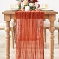 thumbnail image 5 of Camino de mesa de gasa semitransparente, tela de queso salvia, ajuste de mesa, comedor, decoración de boda Vintage, banquetes, arcos, decoración Bohemia Retro, 5 of 5