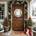 thumbnail image 4 of Welcome Sign for Front Door, Christmas Wreath Round Metal Wall Art Wreaths, Cardinal Xmas Pine Cone Winter Outdoor Indoor Wall Hanging Sign for Porch Decor Housewarming Gifts 11.8 Inch, 4 of 8