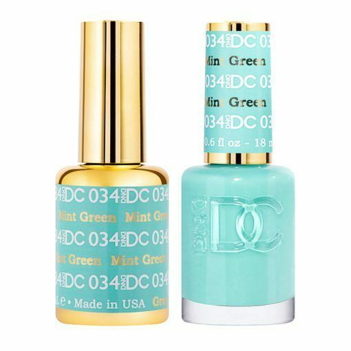 DND DC Duo Soak off Gel & Matching nail polish 034 Mint Green
