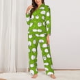 thumbnail image 2 of Balery Funny Sheep Doing Yoga Conjunto de Pijama con Estampado para Mujer, Conjunto de Dos Piezas con Manga Larga, Ropa de Dormir Suave con Bolsillos, Pijamas Cómodos-XX-Large, 2 of 7
