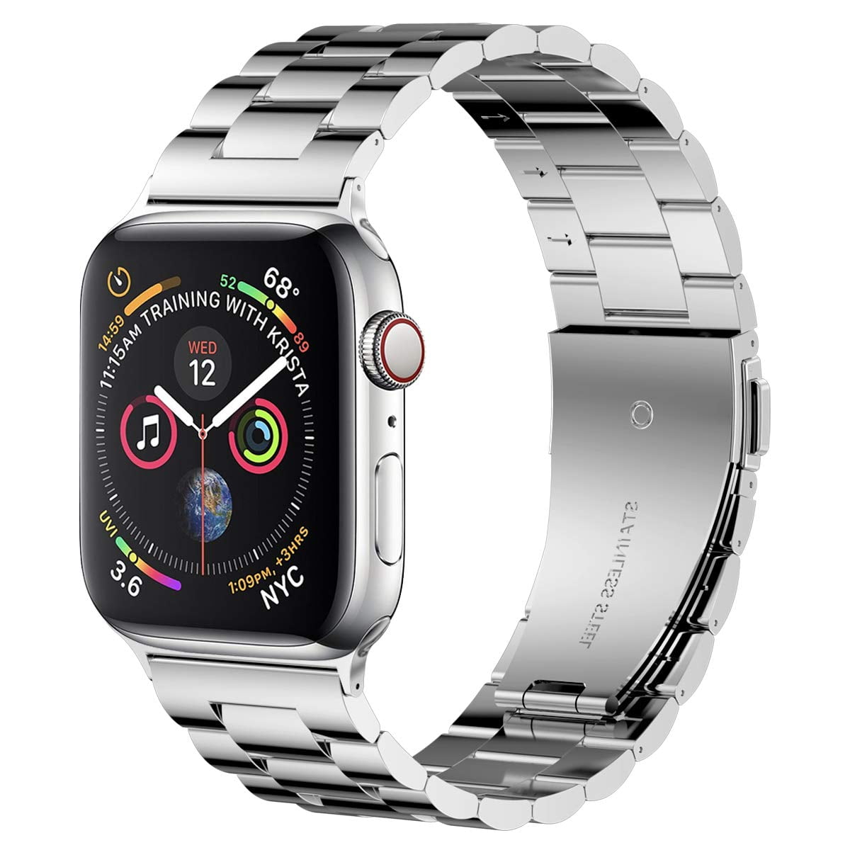 Watch Band 38mm 40mm Stainless Steel iWatch Band Link Bracelet for Watch Series SE 6 5 4 3 2 1 Silver Walmart