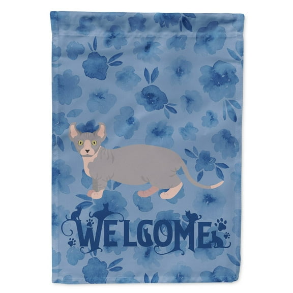 Dwelf #4 Cat Welcome Flag Canvas House Size