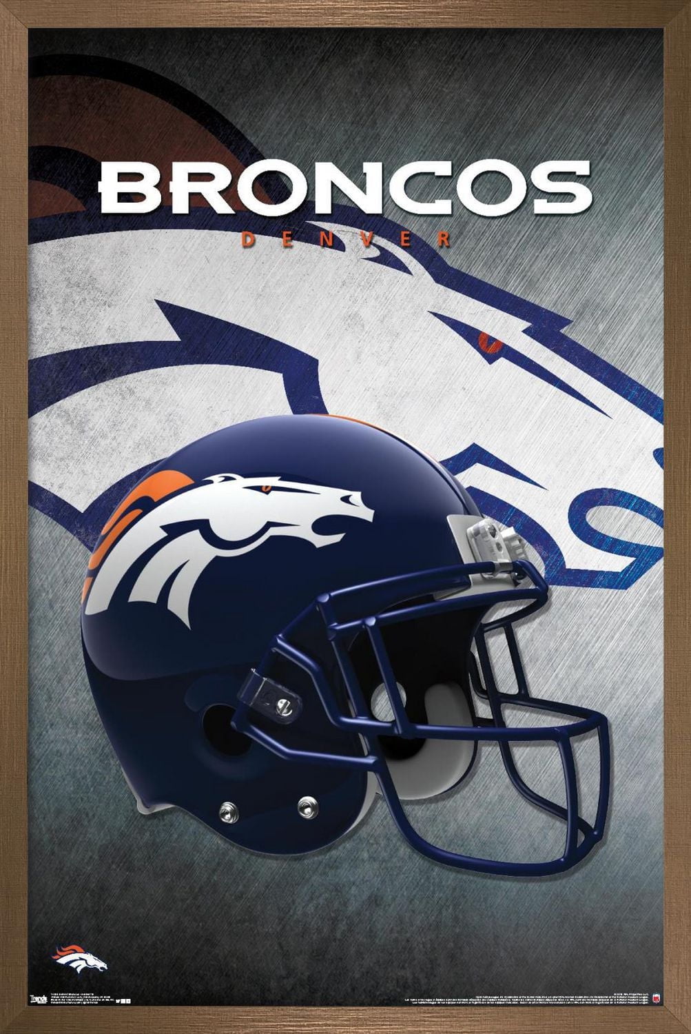 NFL Denver Broncos - Helmet 16 Wall Poster, 22.375" x 34"