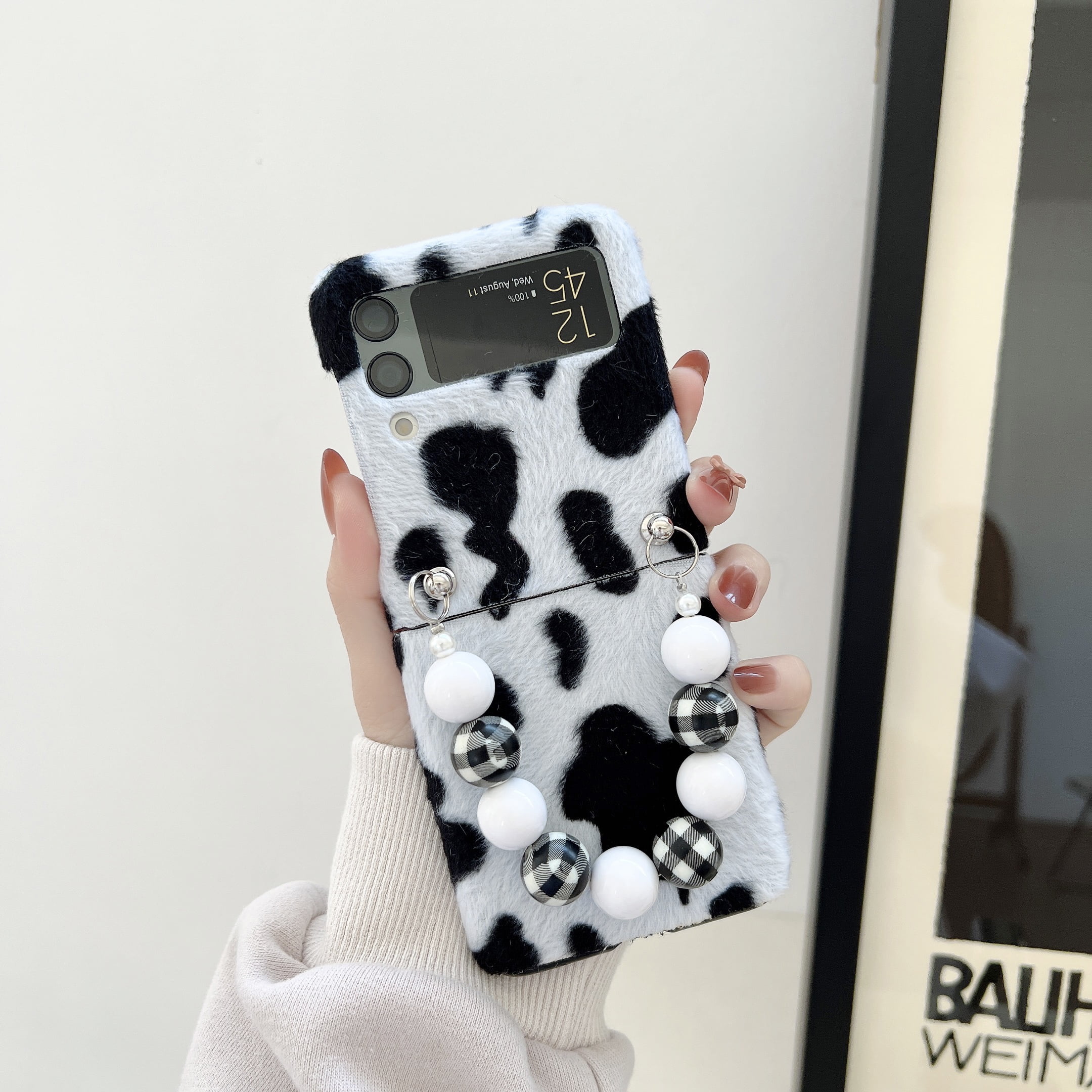 For Samsung Z Flip 4 Case Cute With Strap, Cute Phone Case Anti-scratch  Shockproof Cover Women Girls