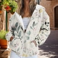 thumbnail image 2 of Bovemsi Sweatshirt for Women Long Sleeved Spring And Autumn Zipper Hoodie With Hat Camo Hoodie, 2 of 7