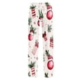 thumbnail image 6 of Women's Christmas Printed Plush Casual Pants with Drawstring Elastic Waist, Long Trousers for Home and Casual Wear, Comfortable Design,Pink,3XL, 6 of 6