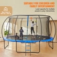 thumbnail image 2 of KFFKFF 14FT Trampoline, 450 lbs Capacity with Safety Net, Inclined Pole, Ladder, Durable Jump Mat & Spring Padding, Outdoor Fun for Family, 2 of 9