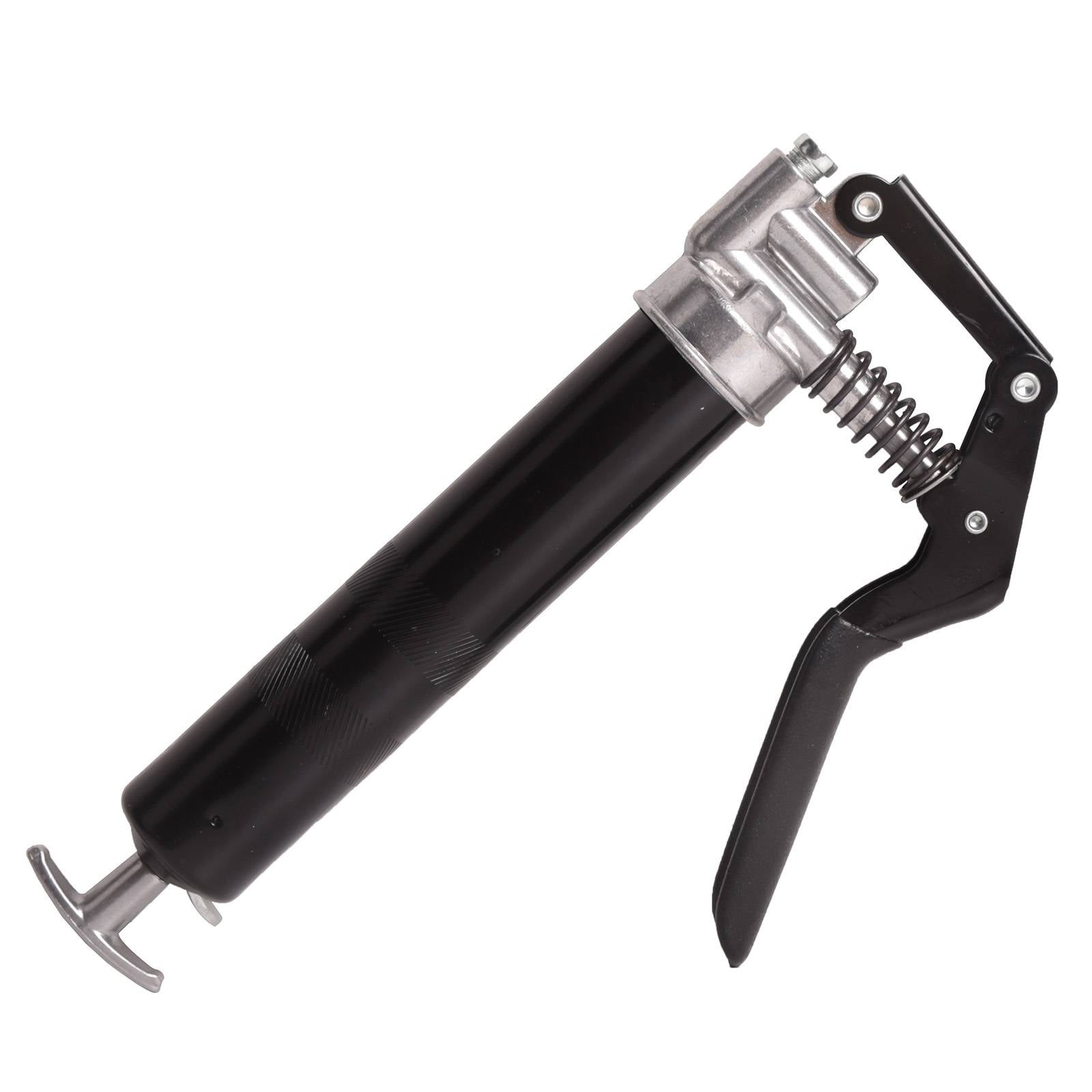 Dawot Hand Grease Gun 3500 PSI Pistol Grip Grease Gun Set 3oz Load Greasegun with 15" Spring Flexible Hose, Sharp Type Nozzle, Extension Rigid Pipe