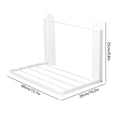 thumbnail image 3 of GFHFHITJ Storage Rack Foldable Wall Mounted Iron Storage Rack Floating Shelf for Bathroom Laundry Kitchen Garage Storage Room, 3 of 6