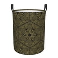 thumbnail image 1 of DouZhe Waterproof Collapsible Large Laundry Baskets, Retro Texture Background Prints Circular Hamper with Handles, 1 of 7