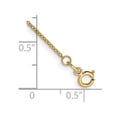 thumbnail image 3 of Auriga Fine Jewelry 14K Yellow Gold 0.9mm Cable Chain Anklet 10inch for Women, 3 of 5
