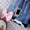 thumbnail image 4 of MEZZALL Baby Girl Stylish And Comfortable Short Sleeve Leopard Print Plaid Tops + Shorts Outfits Leisure, 12-18 Months, 4 of 9