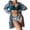 C, variant on Women's Long Sleeve Push Up Swimsuit High Waist Bikini Set With Cover Up Beach Bathing Suit Three Piece Tankini L,S