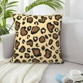 thumbnail image 6 of ZICANCN Abstract Leopard Graffiti Brown Throw Pillow Covers, Bed Couch Sofa Knit Decorative Pillow Covers for Living Room Farmhouse, 24"x24", 6 of 8