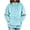 Light Blue, variant on Jewelreauty Flannel Hoodies for Women with Pet Pouch Soft Warm Oversized Drawstring Plain Pullover Sweaters (S, Light Blue)