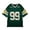 Dark Green, variant on Trendfront Womens Number 99 Graphic Football V Neck Short Sleeve Oversized Fit Stripe Game Day Football Fan Match Day Athletic Sports Top
