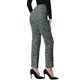 thumbnail image 3 of Pantalones de cuadros de tweed de tiro alto Inspire Chic para mujer, pantalones largos con botón frontal, negro, talla L, 3 of 5