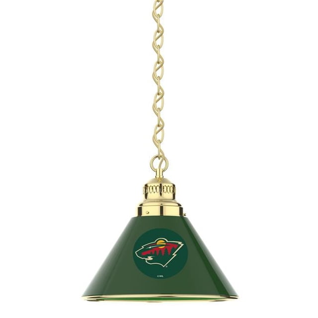 Holland Bar Stool BL1BRMinWld NHL Minnesota Wild Single Shade Pendant Light - Brass