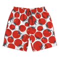 thumbnail image 5 of Goofa Hand Drawn Tomatoes Printed Mens Swim Trunks Summer Quick Dry Short Beach Swimwear Bathing Suits-Large, 5 of 9
